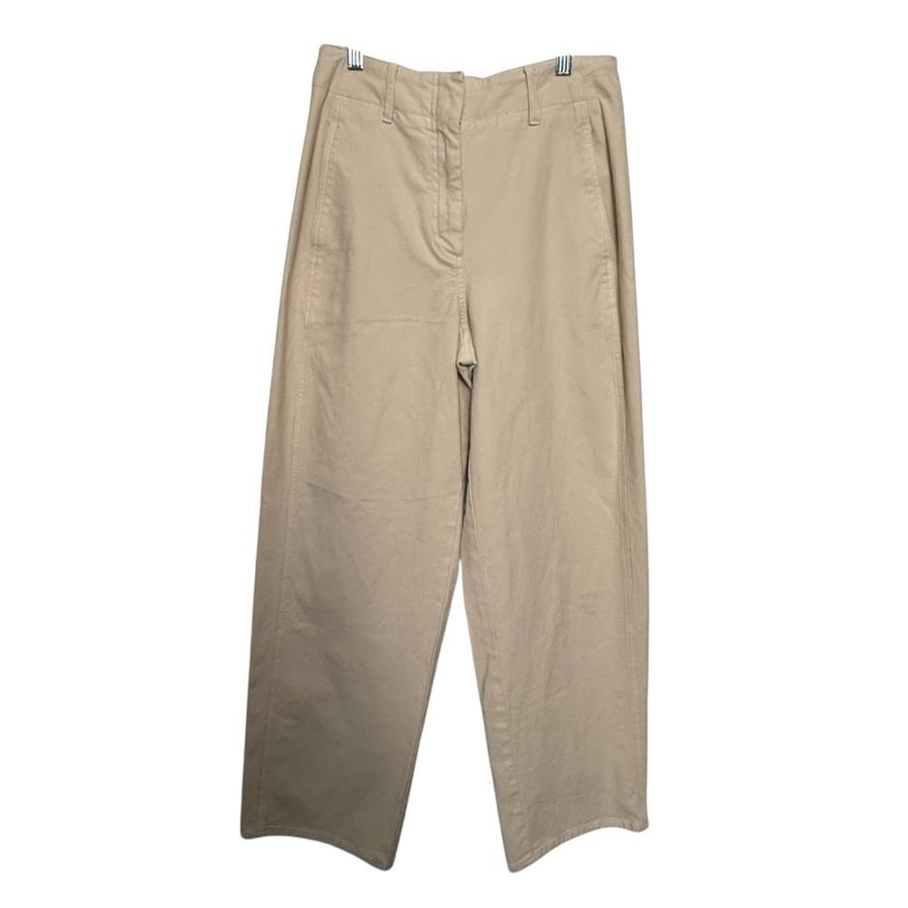 Aritzia Wilfred Free Ascendant Pants Beige Wide Leg High Rise Size 6